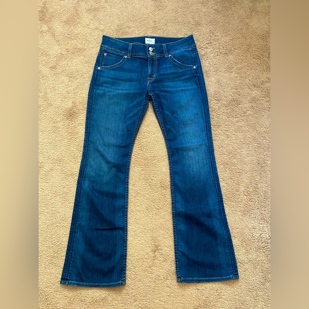 Hudson bootcut jeans with flap pockets